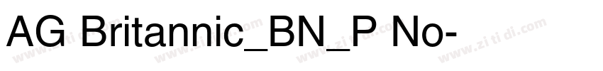 AG Britannic_BN_P No字体转换